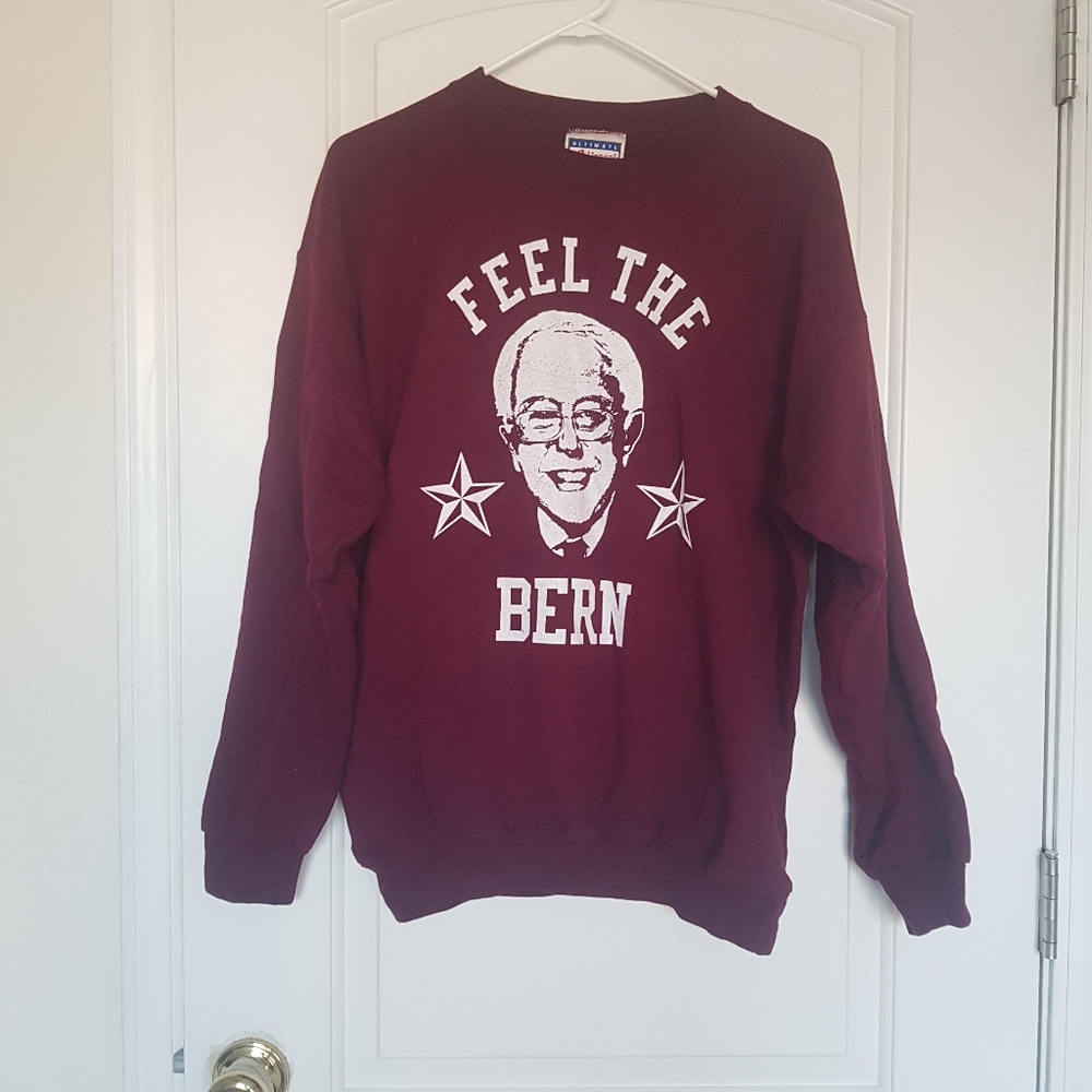 Bernie Sanders "Feel the Bern" Maroon Sweatshirt